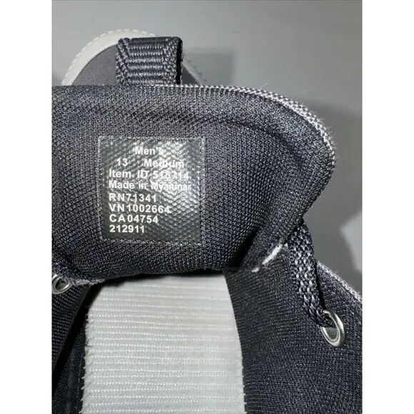 LL Bean Eco‎ Woods Mens 13M Shoes Gray Canvas Rugged Sole Sneakers NO INSOLES