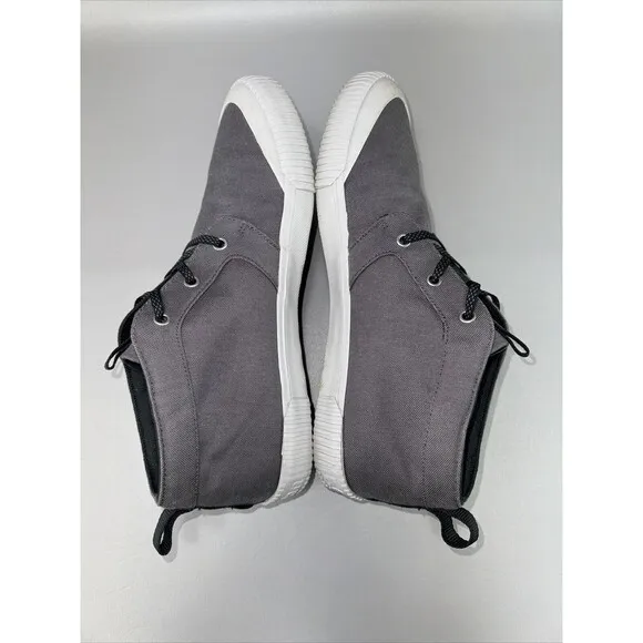 LL Bean Eco‎ Woods Mens 13M Shoes Gray Canvas Rugged Sole Sneakers NO INSOLES