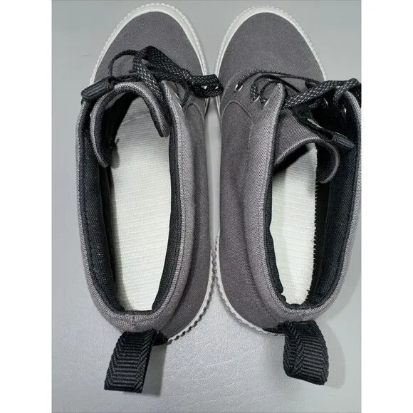 LL Bean Eco‎ Woods Mens 13M Shoes Gray Canvas Rugged Sole Sneakers NO INSOLES