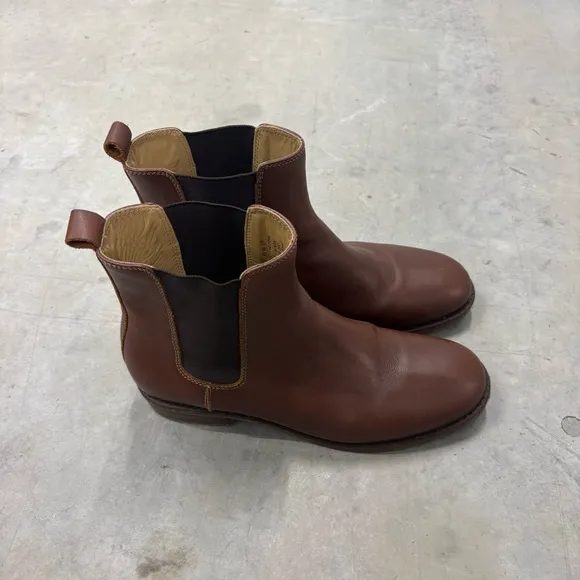 L.L.Bean Leather Chelsea Boots Brown Mens 9.5
