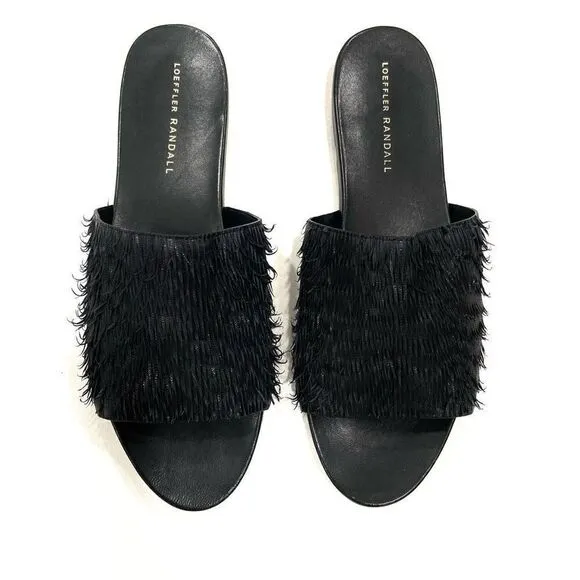 LOEFFLER RANDALL Ava Leather Slide Sandals