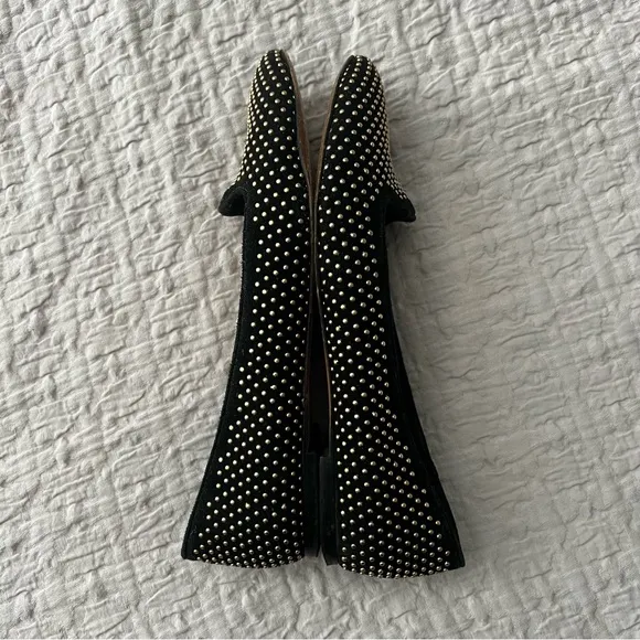 Loeffler Randall Blaise Suede Studded Flats Women's Shoe Size 8.5