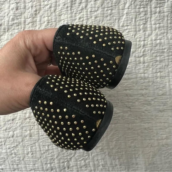 Loeffler Randall Blaise Suede Studded Flats Women's Shoe Size 8.5
