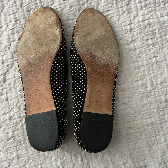 Loeffler Randall Blaise Suede Studded Flats Women's Shoe Size 8.5
