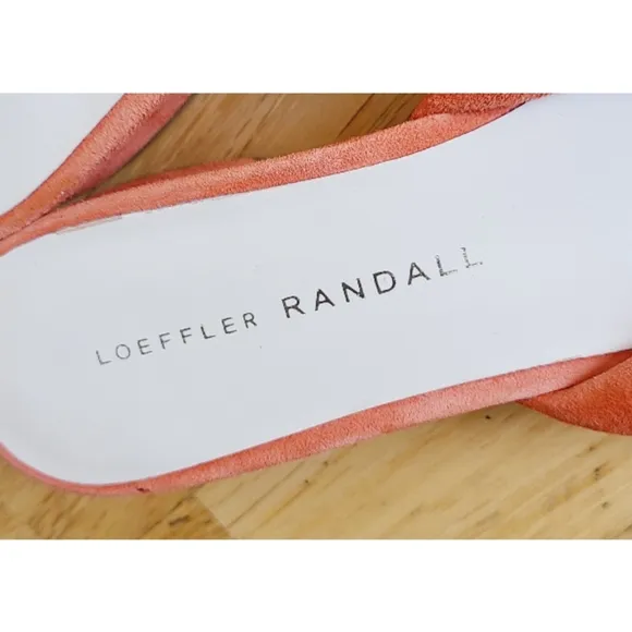 Loeffler RandallElsie Knotted Suede Sandals Size 6 Burnt Orange