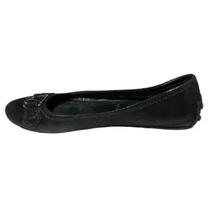 Louis Vuitton Women’s Black Glitter Suede Oxford Ballet Flats Loafers Sz 36