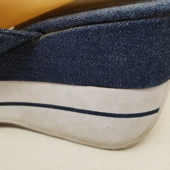Lower East Side 10 Blue Jean Denim Thong Sandals Chunky Platform 90s Y2K