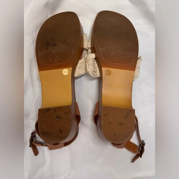 Lucky Brand Famika Crochet Block Heel Sandal- Size 10M