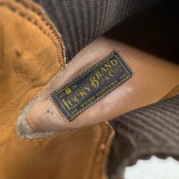 LUCKY BRAND Hutchins Chelsea Boots in Brown