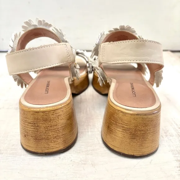 Lucky Brand Juleii Daisy Wooden Clog Sandals Size 8
