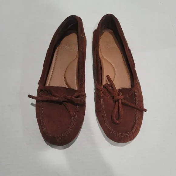 Lucky Brand Leather Brown Moccasins Size 8.5