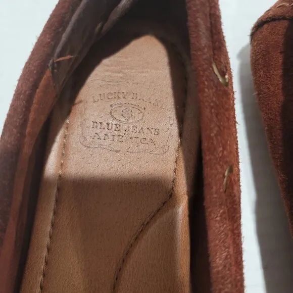 Lucky Brand Leather Brown Moccasins Size 8.5