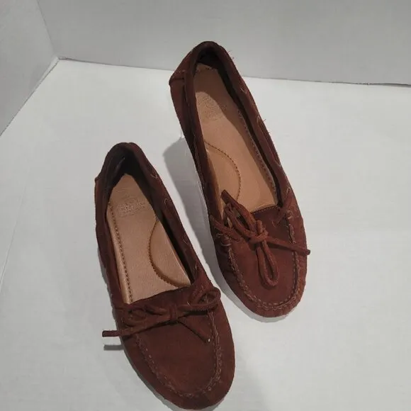 Lucky Brand Leather Brown Moccasins Size 8.5