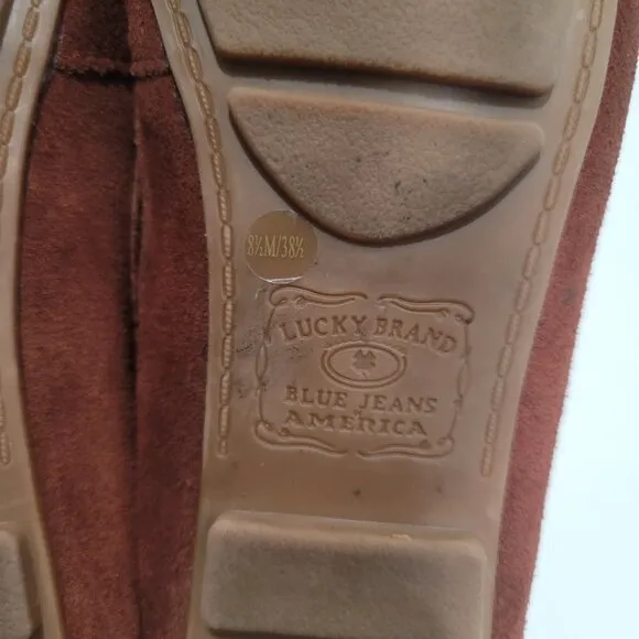 Lucky Brand Leather Brown Moccasins Size 8.5