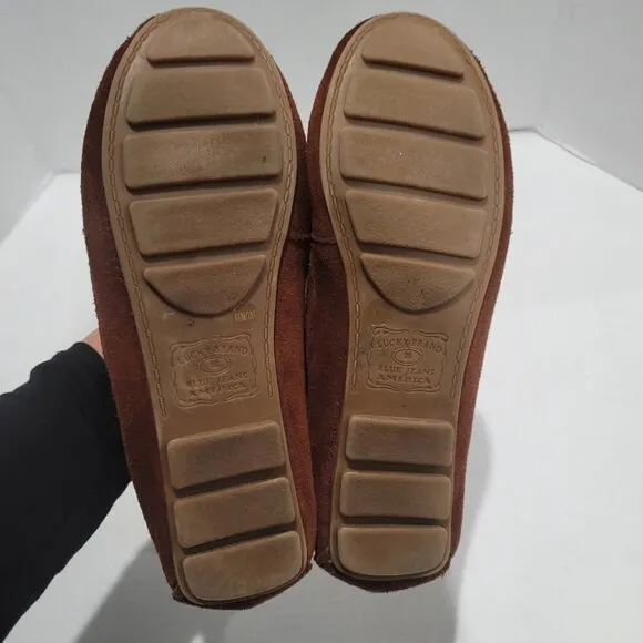 Lucky Brand Leather Brown Moccasins Size 8.5