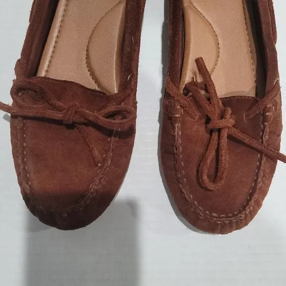 Lucky Brand Leather Brown Moccasins Size 8.5