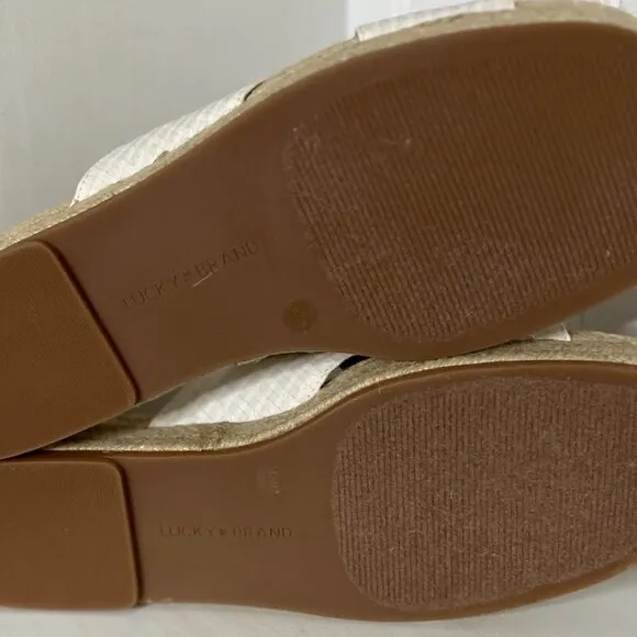Lucky Brand Womens Gayte Printed Slip On Flatform Sandals Size 8.5