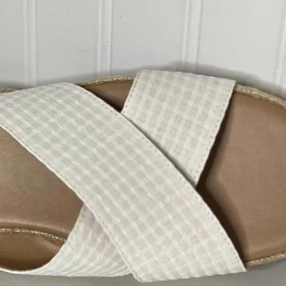 Lucky Brand Womens Gayte Printed Slip On Flatform Sandals Size 8.5