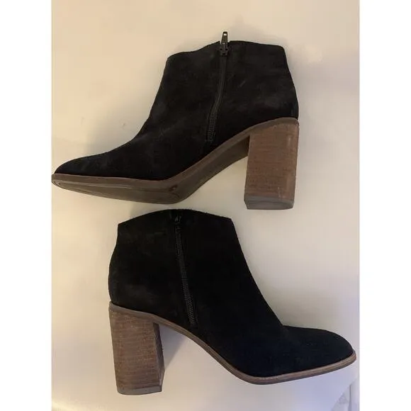 Lucky Brand Womens Pellyon Suede Western Festival Side Zip Ankle Boots 10 NEW!