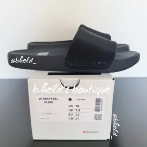 lululemon Restfeel Women’s Slide in Black/Graphite Grey Size 10 Brand New NWT