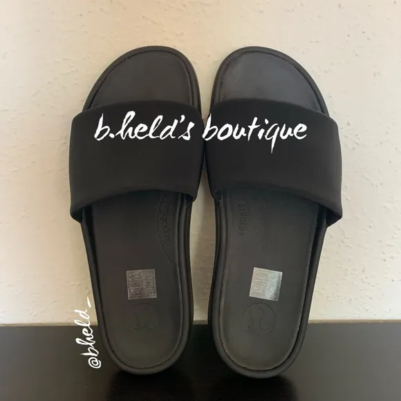 lululemon Restfeel Women’s Slide in Black/Graphite Grey Size 10 Brand New NWT