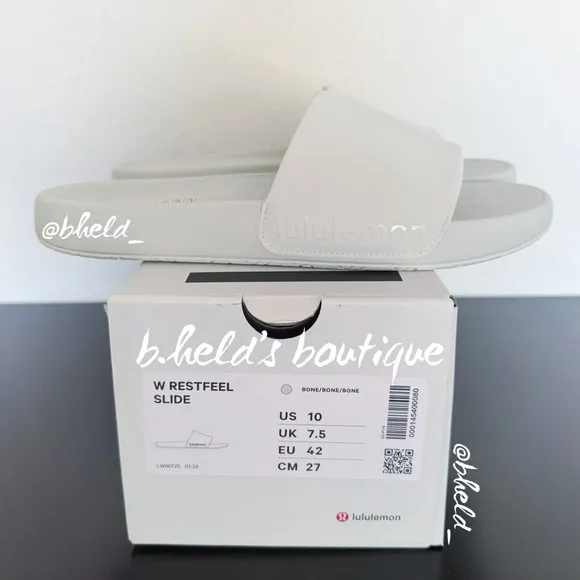lululemon Restfeel Women’s Slide in Bone (Cream/Off-White) Size 10 New NWT