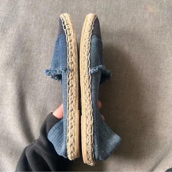M. Gemi Denim Suede Espadrille Flats 40
