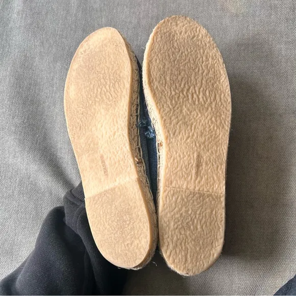 M. Gemi Denim Suede Espadrille Flats 40