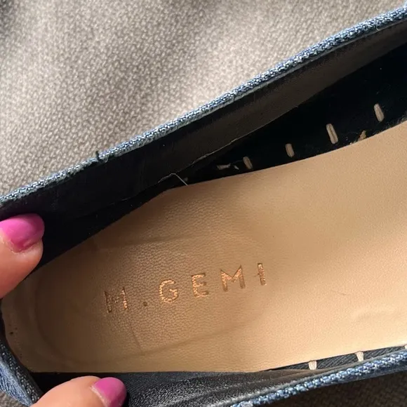 M. Gemi Denim Suede Espadrille Flats 40