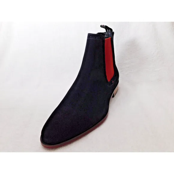 M80 Carlos Deep Blue Leather Mantra Chelsea Boots 7.5 D