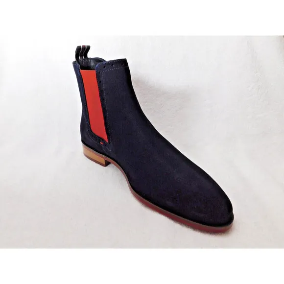 M80 Carlos Deep Blue Leather Mantra Chelsea Boots 7.5 D