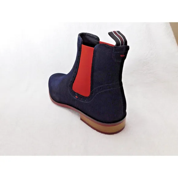 M80 Carlos Deep Blue Leather Mantra Chelsea Boots 7.5 D