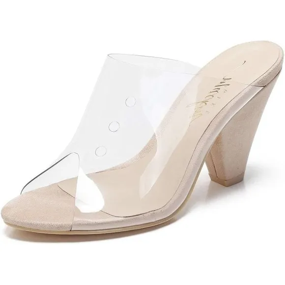 Mackin J Slip On Chunky Clear Sandals Size 11