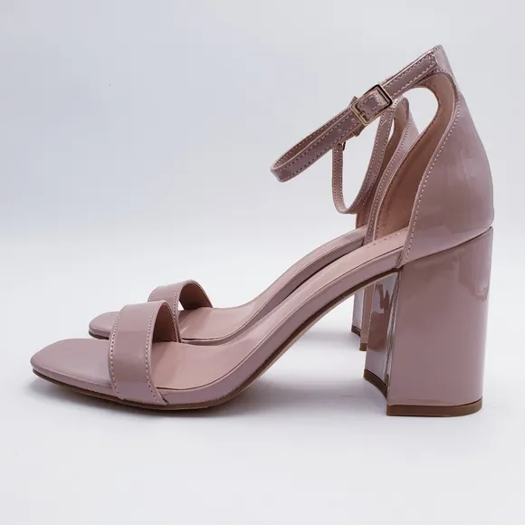 Madden Girl STAR Block Heel Platform Sandal Ankle Strap Square Toe Pink Size 10