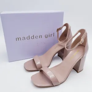 Madden Girl STAR Block Heel Platform Sandal Ankle Strap Square Toe Pink Size 10