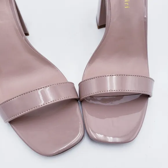 Madden Girl STAR Block Heel Platform Sandal Ankle Strap Square Toe Pink Size 10