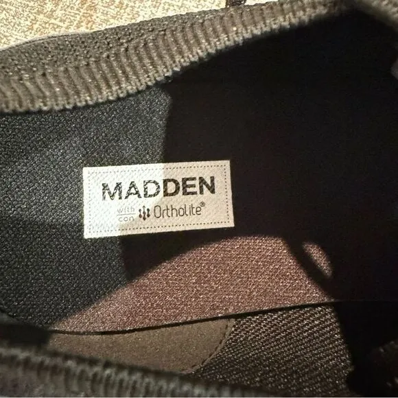 Madden | Men's Dojjaa Knit  Lace-Up Loafers w/ Ortholite‎  - Black Rib, Size 12