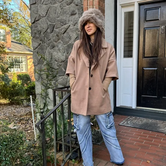 MADE IN ITALY FULLY LINED BEAUTIFUL JACKET WITH KNIT DETAILING