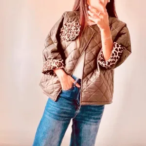 Made In Italy Leopard Quilted Jacket