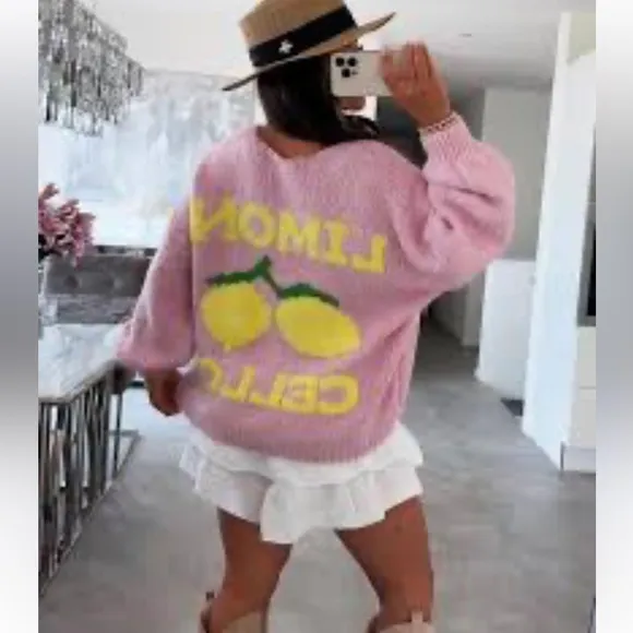 MADE IN ITALY OVERSIZED FABULOUS LIMON CELLO SWEATER CARDIGAN