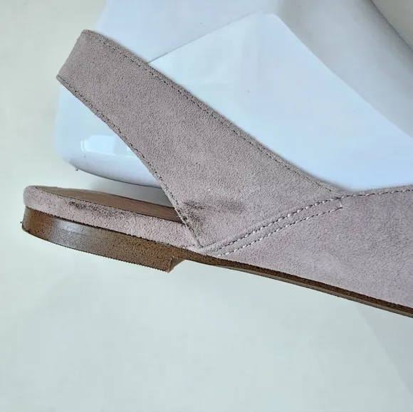Madewell Ava Sling Back purple Suede Mule flats 8