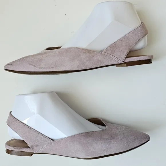 Madewell Ava Sling Back purple Suede Mule flats 8