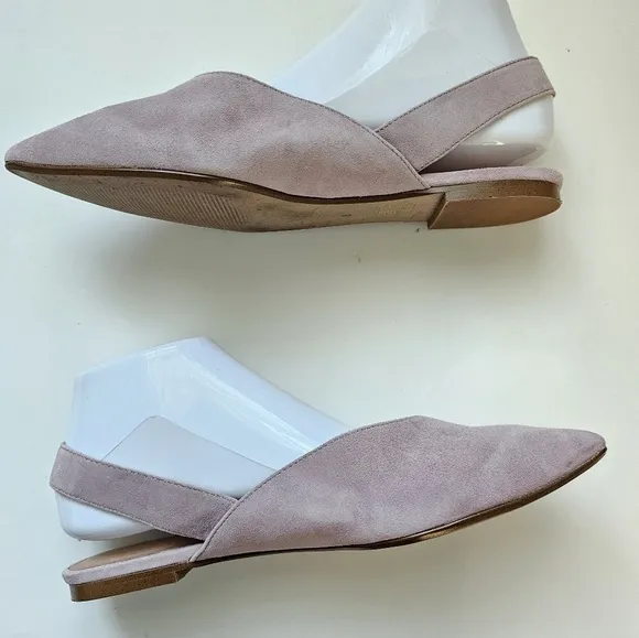 Madewell Ava Sling Back purple Suede Mule flats 8