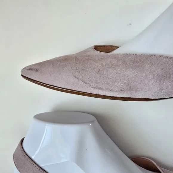 Madewell Ava Sling Back purple Suede Mule flats 8