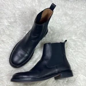 MADEWELL Black Leather The Benning Chelsea Boots