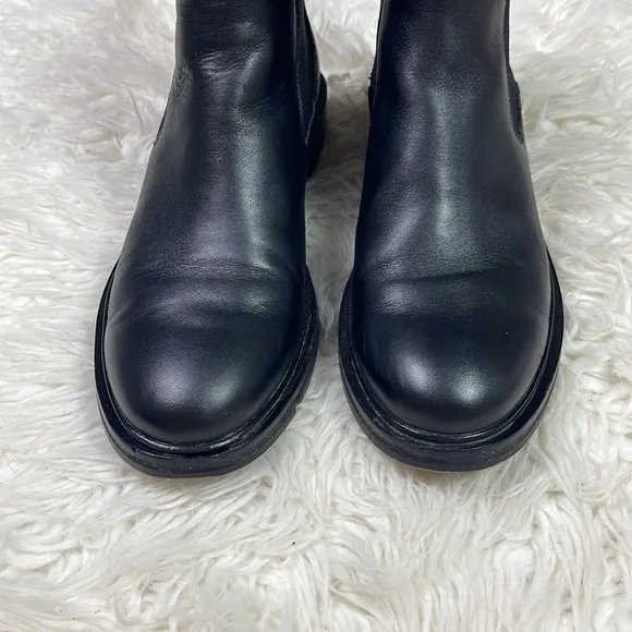 MADEWELL Black Leather The Benning Chelsea Boots