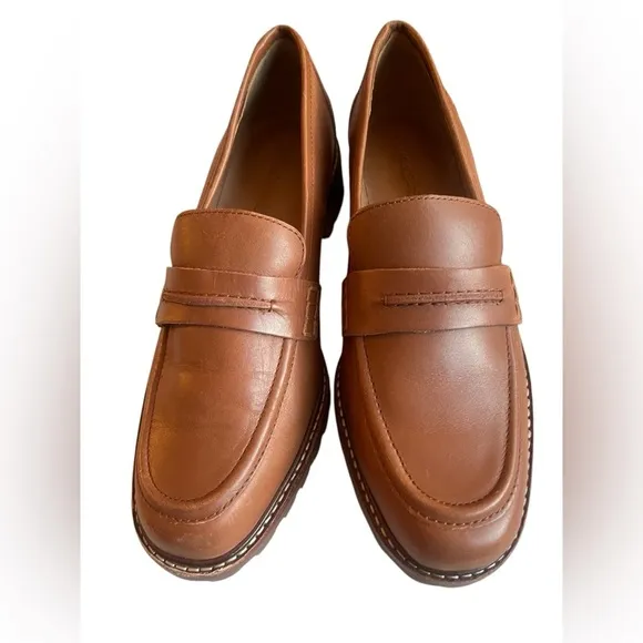 MADEWELL Corinne legalize brown loafers corpcore office slip leather size 7