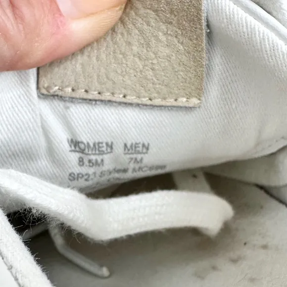 Madewell Court Sneakers in Colorblock Leather and Suede Ivory Multi SZ 8.5