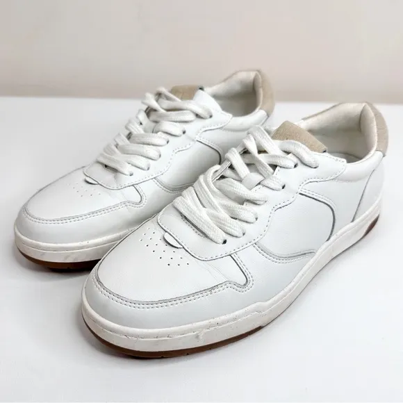 Madewell Court Sneakers in Colorblock Leather and Suede Ivory Multi SZ 8.5