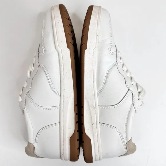 Madewell Court Sneakers in Colorblock Leather and Suede Ivory Multi SZ 8.5
